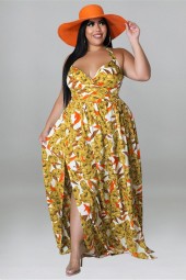 Stylish and Elegant Plus Size Summer Beach Maxi Dress