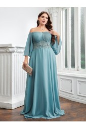 Strapless Applique Evening Dress for Plus Size Wedding Guests