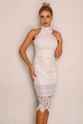 Women's Lace Bodycon Dress Off Shoulder Backless Women's Lace Bodycon Dress Off Shoulder Backless