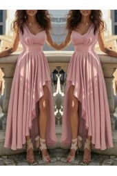 Elegant Pink Cocktail Evening Gown Dress