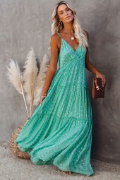Sleeveless Spaghetti Strap Maxi Dress: Summer Boho Loose Beachwear