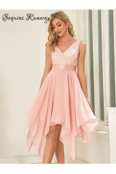 Elegant Lace Chiffon Maxi Evening Dress - Backless Summer