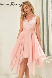 Elegant Lace Chiffon Maxi Evening Dress - Backless Summer