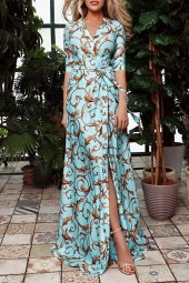 Boho Maxi Summer Split Dress Robe