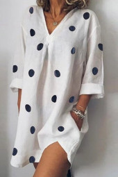Summer Breeze Long Sleeve Beach Dress Casual