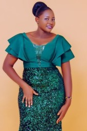 Stunning Green Sequin Mermaid Dress for Plus Size Evening Events