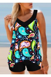 Summer Print Two Piece Swimsuit Set: Stylish and flattering