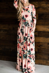 Floral Pocketed A-Line Maxi Dress Floral Pocketed A-Line Maxi Dress