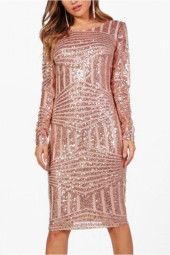 Sequin Bodycon Long Sleeve Dress Sequin Bodycon Long Sleeve Dress