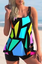 Summer Fun Tankini Set with Stylish Beach Print
