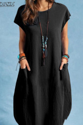 Women's Sundress - Short Sleeve Knee Length Casual Summer Dress Women's Sundress - Short Sleeve Knee Length Casual Summer Dress