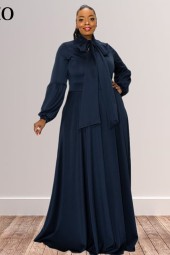 Timelessly Stylish Plus Size Long Dress with Pockets - Perfect for Any Evening Event