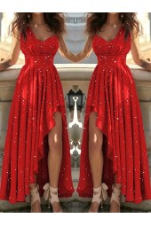 Red Velvet Dreams: Luxury Evening Gown for Special Occasions