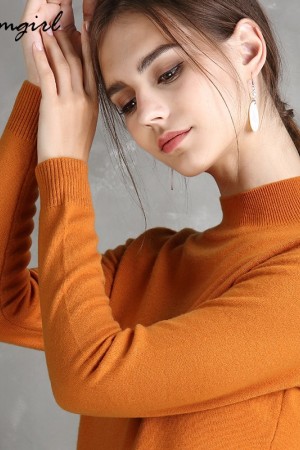 Luxurious Pink & Red Winter Cashmere Knit Sweater Jumper