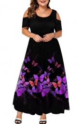 Beautiful Plus Size Floral Evening Gown - Perfect for Spring and Summer Parties 