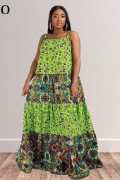 Plus Size Floral Summer Maxi Dress - Perfect for Beachwear 