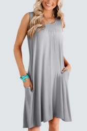 Summer Chic Sleeveless Casual Shift Dress for Classy Holiday Vibes