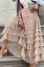 Sweet Patchwork Cake Skirts: All Season Pleated Loungewear Streetwear Chic