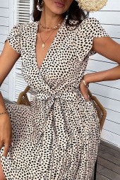 Leopard Print Summer Beach Maxi Dress: Stylish and Chic