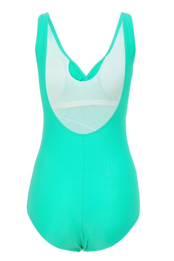 Vintage Flattering Fit: Padded Push Up One Piece Swimsuit with Tummy ...