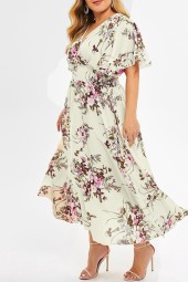 Bohemian Floral Chiffon Beach Dress for Urban Gypsy Ropa Summer