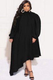 Plus Size Elegant Chiffon Sleeve Fall Maxi Dress