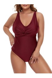 Stylish & Comfortable Solid Plus Size One Piece Swimsuit