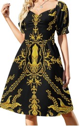Elegant Squid Black Prom Summer Dress with Designer Touch