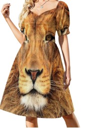 Lioness Dream Evening Dress for Wild Cat-Walk Glamour!