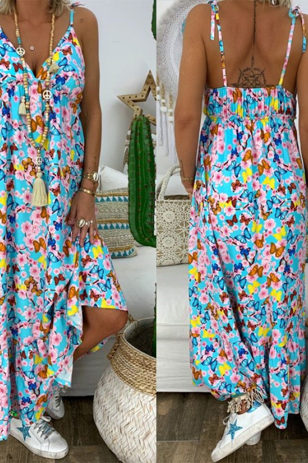 Bohemian Floral Maxi Dress - Perfect for Summer Beach Parties, Holidays ...