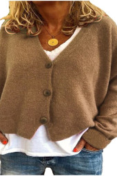 Plus Size V-Neck Cardigan: The Perfect Sweater for Spring and Autumn Plus Size V-Neck Cardigan: The Perfect Sweater for Spring and Autumn