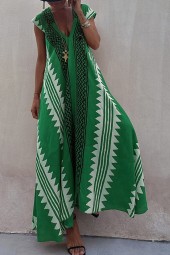Vintage Patchwork Maxi Dress - Perfect for Summer Holiday Clubbing